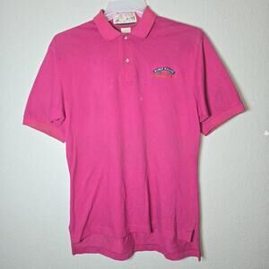 VTG Walt Disney World Village Marketplace Employee Polo Magenta Shirt M 90s USA